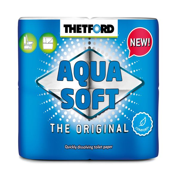 Aqua Soft Toilettenpapier 4 Rollen Thetford Toilette WC Caravan Wohnmobil Boot 