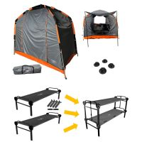 Camp Bed Bundle Basic Single L for 2 People