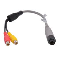 Adapter Monitor, 6-pole threaded plug to RCA connector
