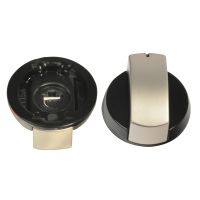 Control Knob New For Dometic Hob, Black/ Silver, Large 1 Piece