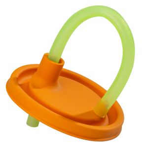 Deckel mit Trinkhalm, orange