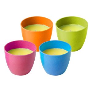 Citronella Kerze mit natürlichem Citronella-Öl, farblich sortiert