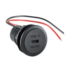Einbausteckdose USB-C 12 – 24 V DC mit integriertem Spannungswandler